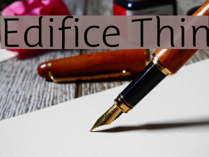 Edifice Thin Font examples