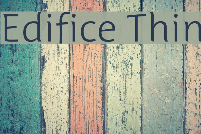 Edifice Thin Font examples