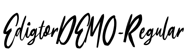 EdigtorDEMO-Regular  Скачать бесплатные шрифты