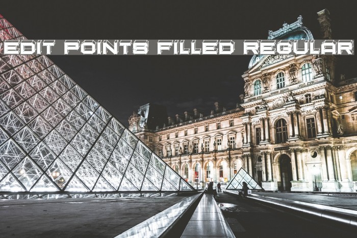 Edit Points Filled Regular Font examples