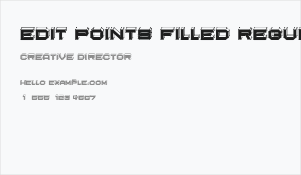 Edit Points Filled Regular Business Card