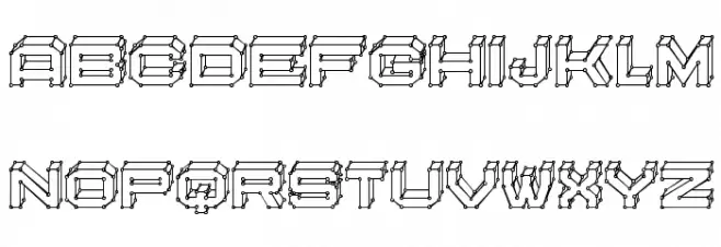Edit Points Regular Шрифта ВЕРХНИЙ