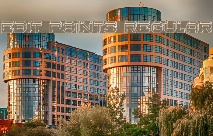 Edit Points Regular Font examples