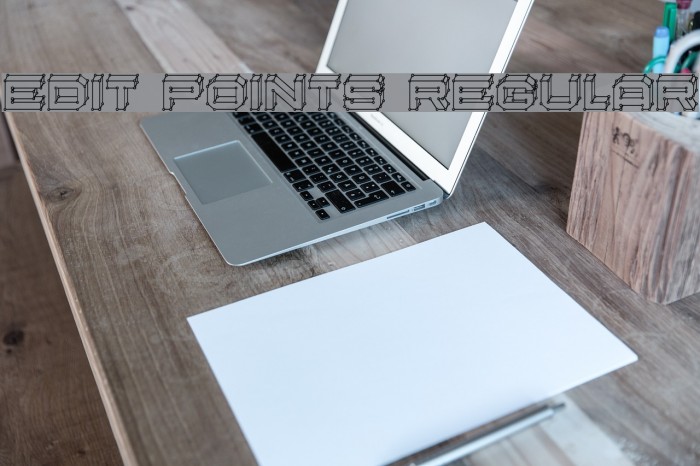 Edit Points Regular Font examples