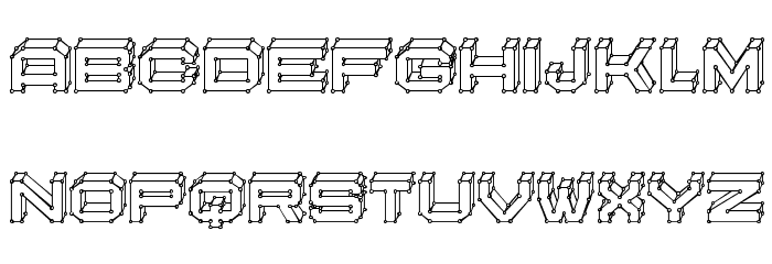 Edit Points Regular Font LOWERCASE
