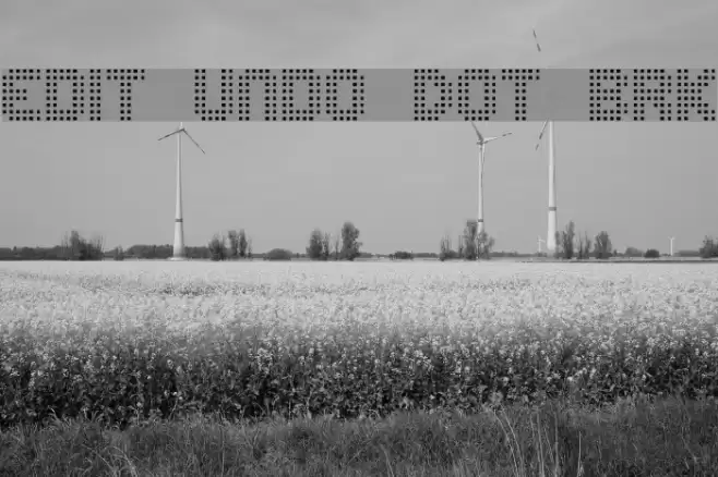 Edit Undo Dot BRK Font examples