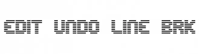 Edit Undo Line BRK  Frei Schriftart Herunterladen