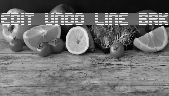 Edit Undo Line BRK Font examples