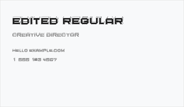 Edited Regular Business Card