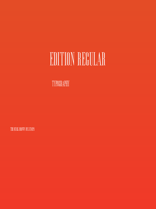 Edition Regular Poster