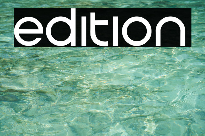 Edition Font examples
