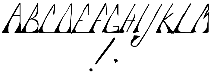 Edje Slant Font OTHER CHARS