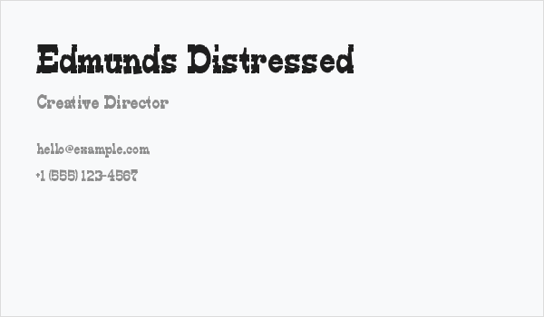 Edmunds Distressed Business Card
