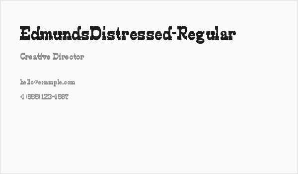 EdmundsDistressed-Regular Business Card