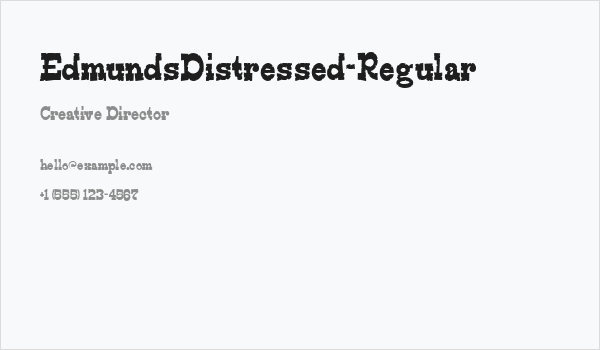 EdmundsDistressed-Regular Business Card