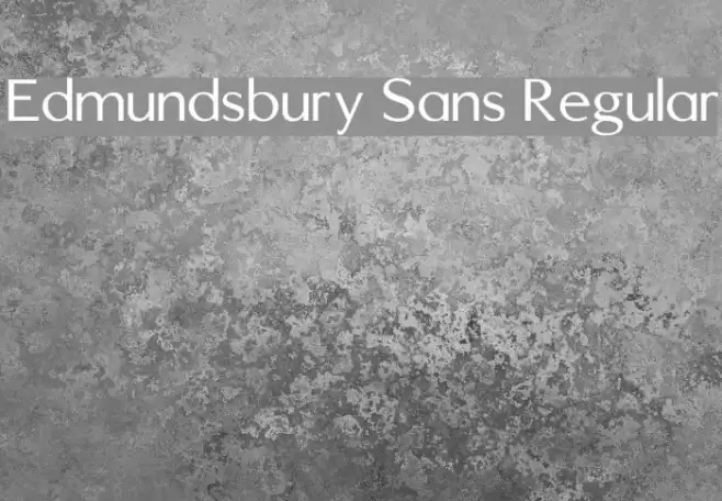 Edmundsbury Sans Regular Font examples