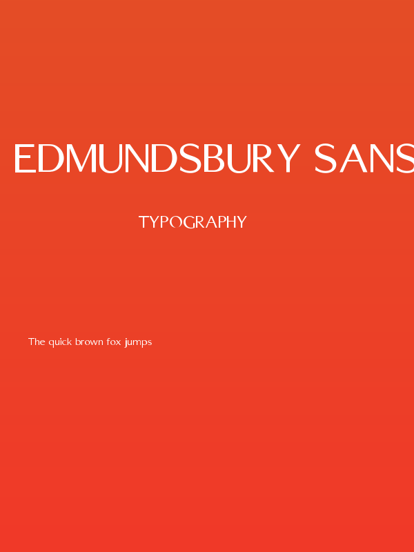 Edmundsbury Sans Regular Poster
