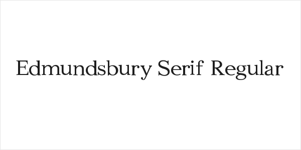 Edmundsbury Serif Regular Logo