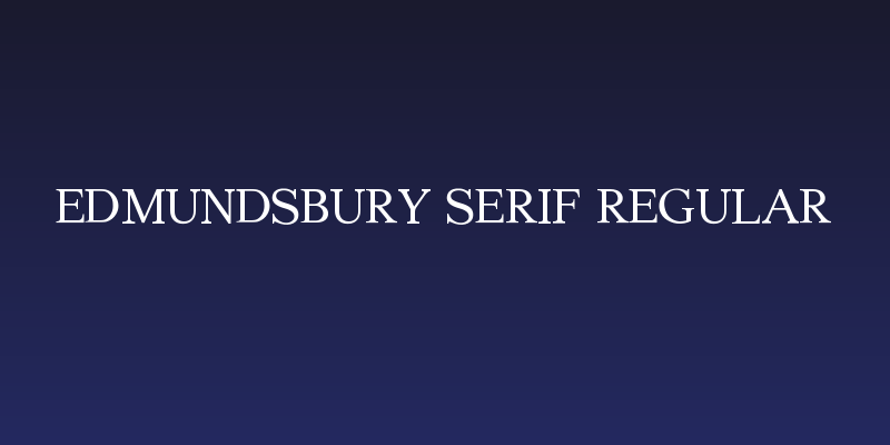 Edmundsbury Serif Regular Social Header