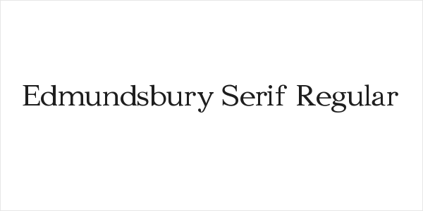 Edmundsbury Serif Regular Logo