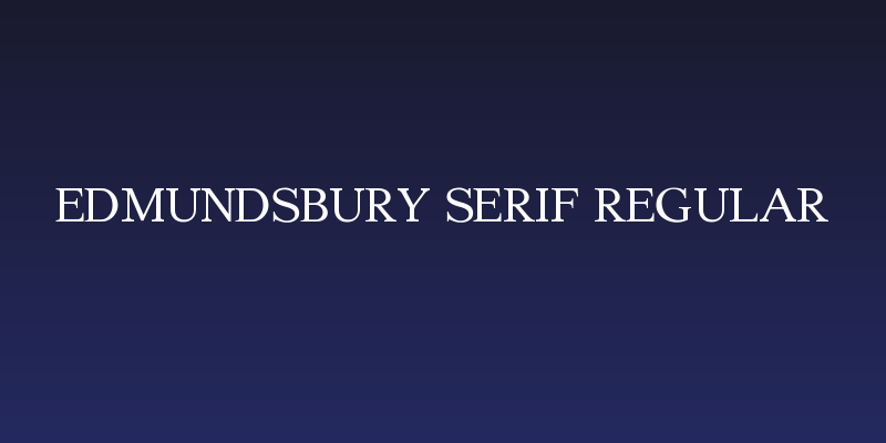 Edmundsbury Serif Regular Social Header