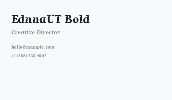 EdnnaUT Bold Business Card
