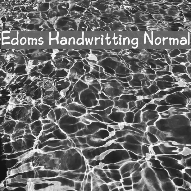 Edoms Handwritting Normal Font examples