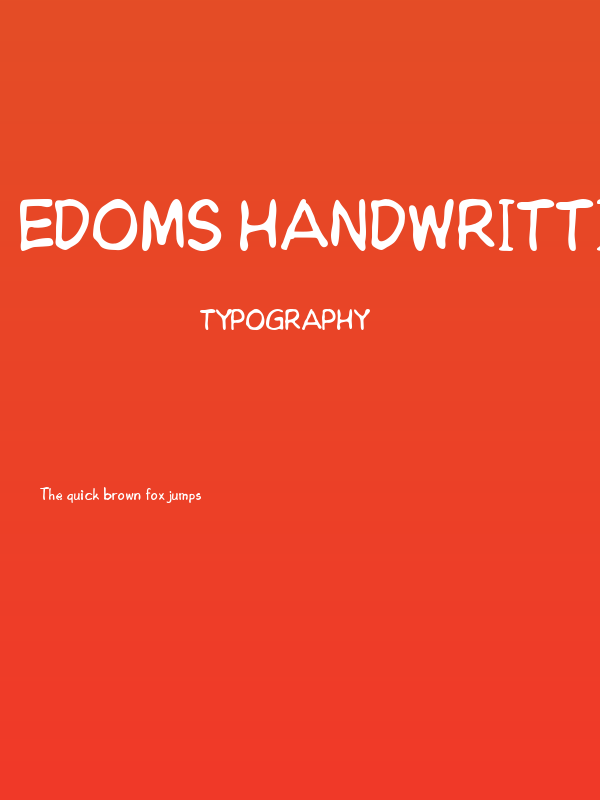 Edoms Handwritting Normal Poster