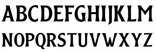Edsbacka Flare Serif Regular Font Litere mari