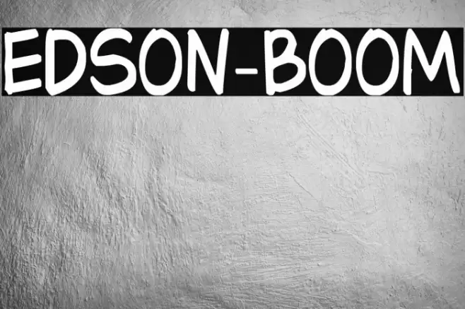 Edson-BOOM Шрифта examples