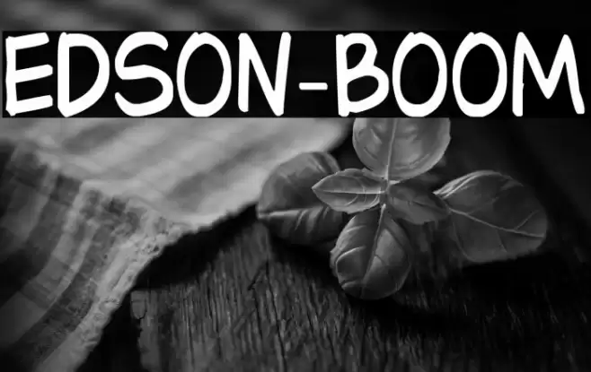 Edson-BOOM Шрифта examples