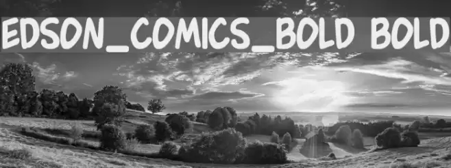Edson_Comics_Bold Bold Font examples
