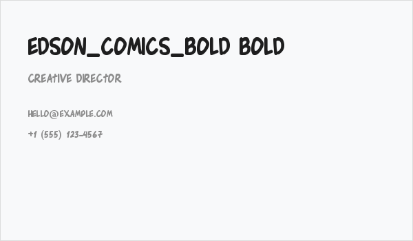 Edson_Comics_Bold Bold Business Card