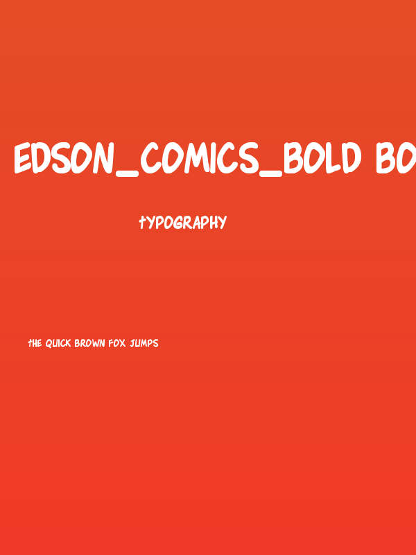 Edson_Comics_Bold Bold Poster