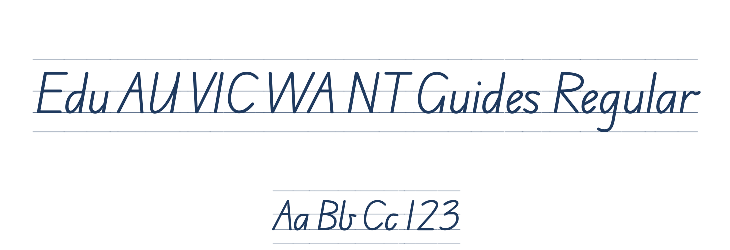 Edu AU VIC WA NT Guides Regular Font Preview