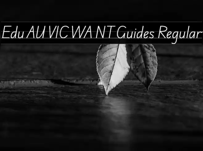 Edu AU VIC WA NT Guides Regular フォント examples