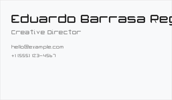 Eduardo Barrasa Regular Business Card