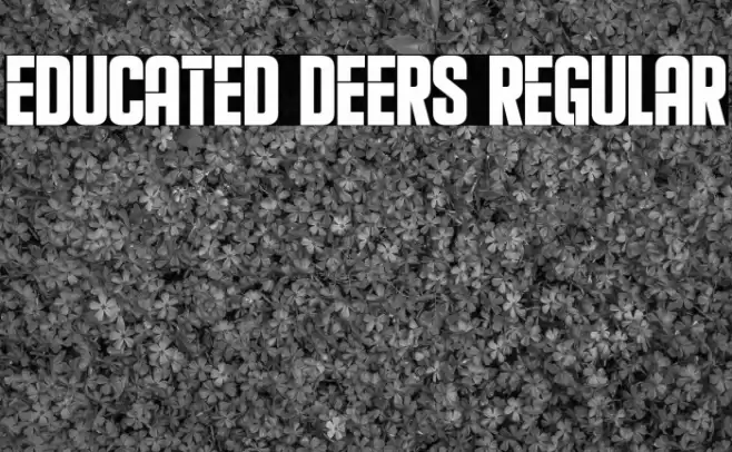 Educated Deers Regular Font examples