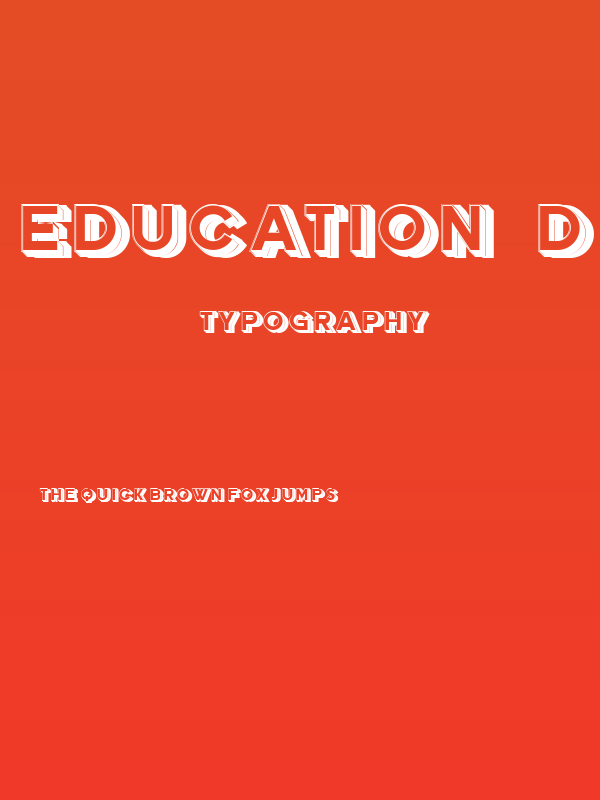 Education 3D Regular Poster