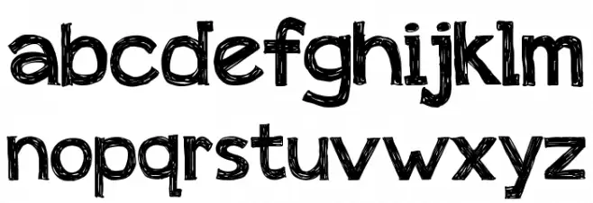 Education Pencil Font LOWERCASE
