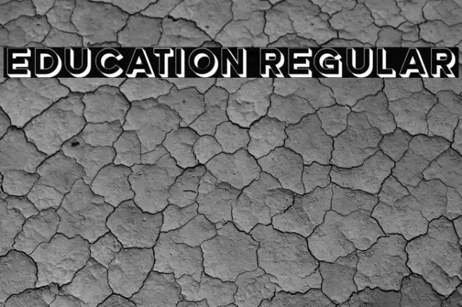 Education Regular Font examples