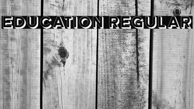 Education Regular Font examples