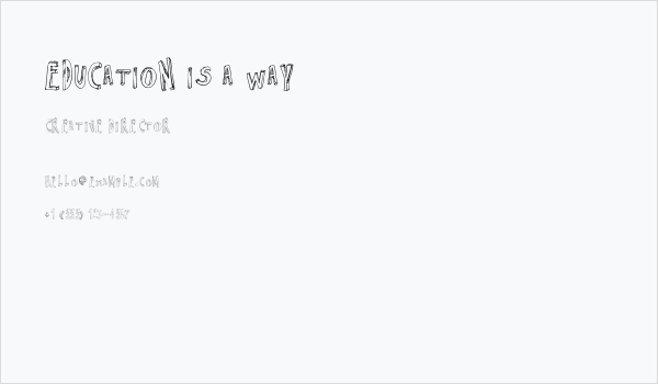 Education is a Way Business Card