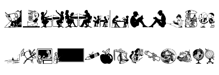 Education Font LOWERCASE