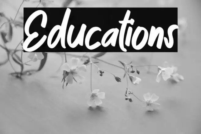 Educations Font examples