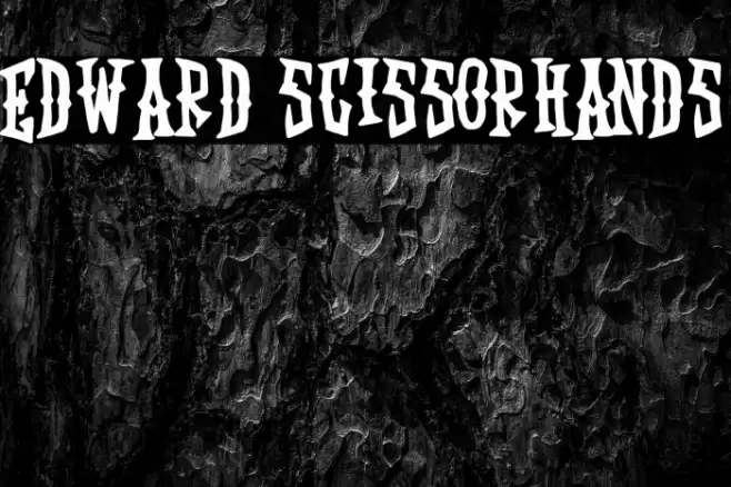 Edward Scissorhands Font examples