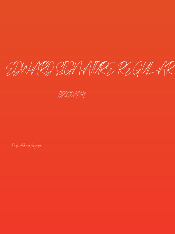 Edward Signature Regular Poster