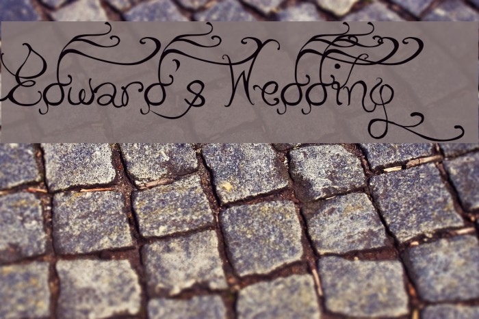 Edward's Wedding Font examples