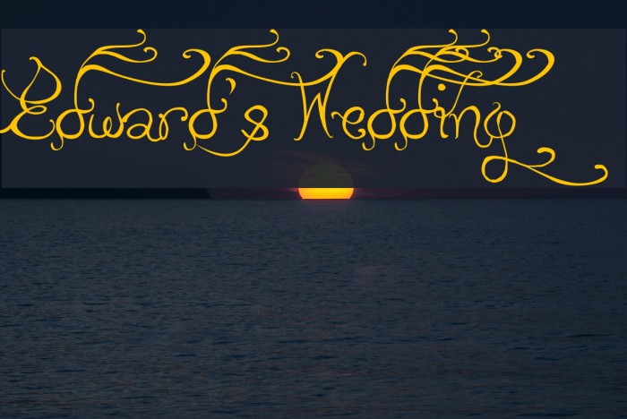 Edward's Wedding Font examples