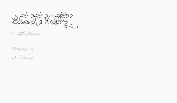 Edward's Wedding Business Card